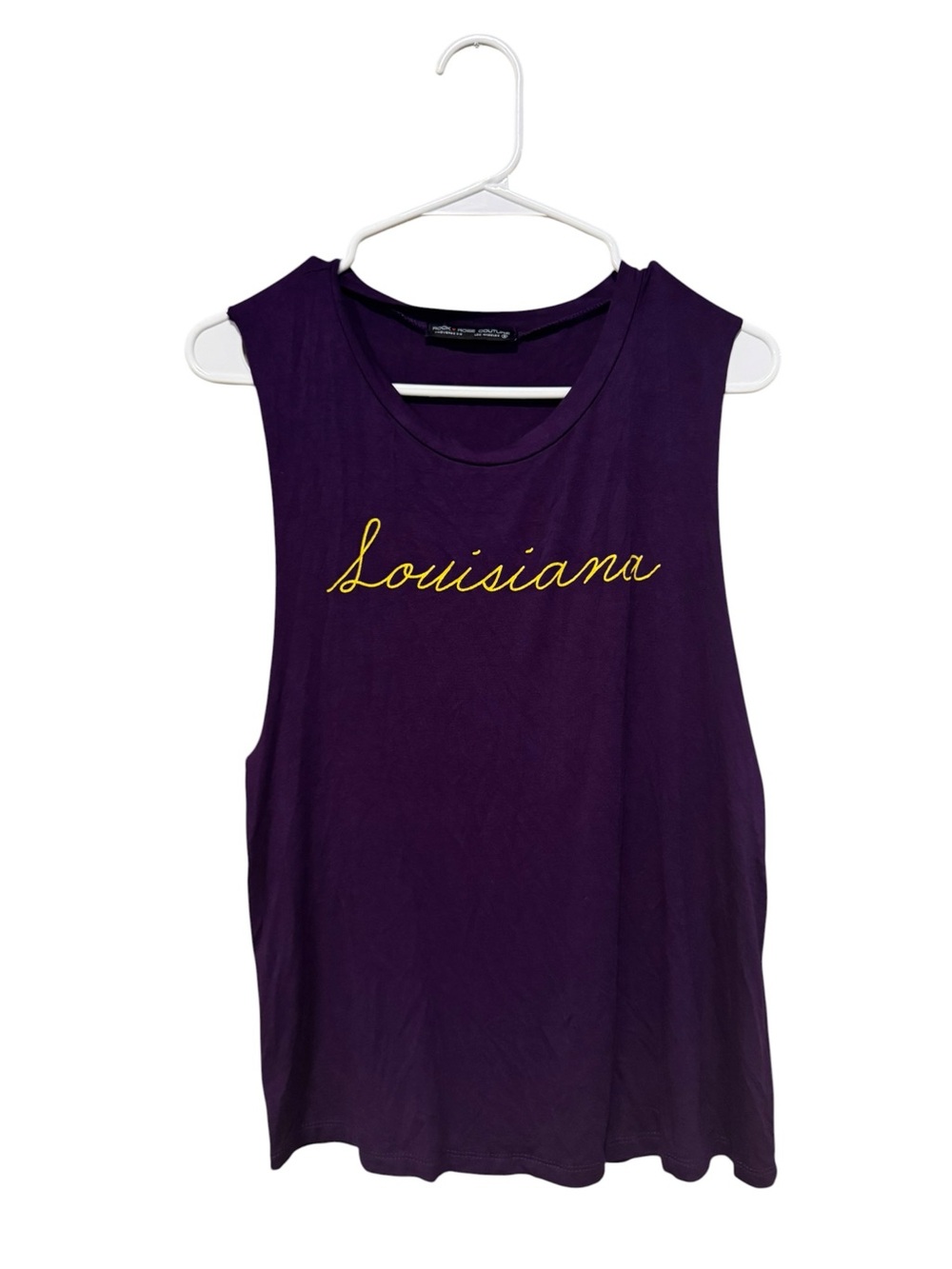 Casual Purple 'Louisiana' Muscle Tank - Unknown Brand
